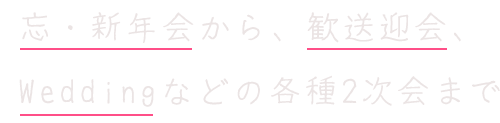 忘・新年会から、歓送迎会、